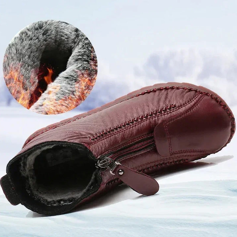 ❄️ Damskie zimowe, ciepłe botki zapinane na zamek 👢💕