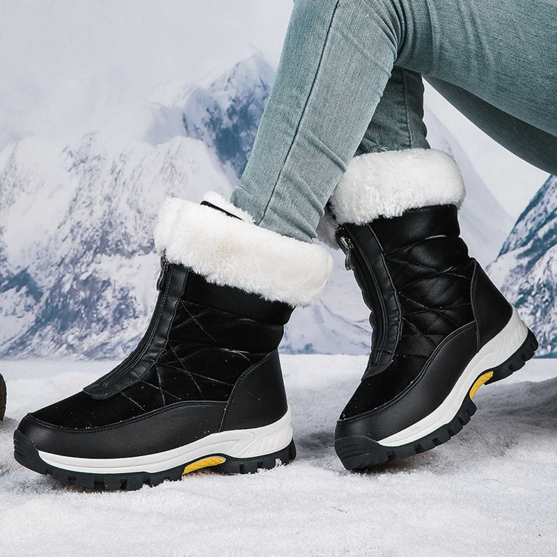 【EU36-42】❄️Zimowe damskie buty z PU z bawełnianą wyściółką i polarową podszewką