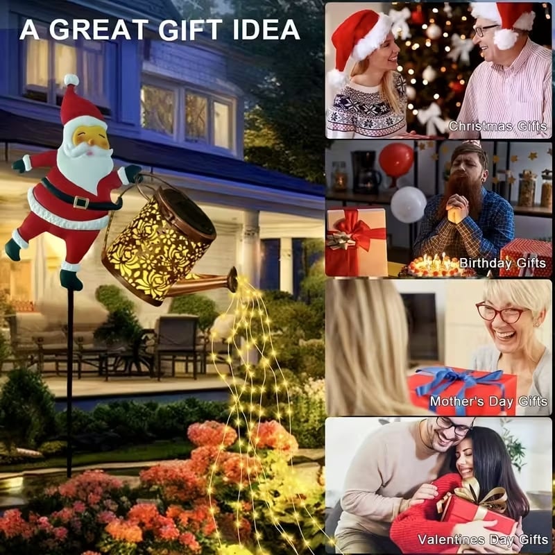 🎅 Lampa solarna "Święty Mikołaj" - Magiczne światło wypełnia ogród świątecznym blaskiem. ✨