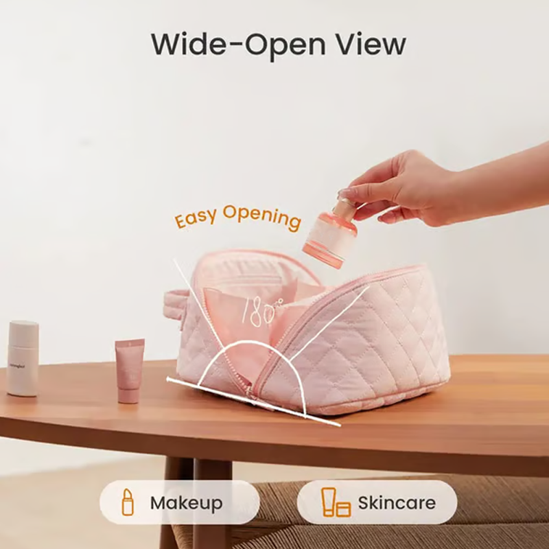 💗Duża pojemna kosmetyczka z uchwytem