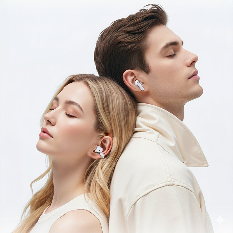 ✨ 4 az 1-ben vezeték nélküli Bluetooth fejhallgató! 🎧Kettős fülhallgató a megosztott / váltott viseléshez, szórakozáshoz és ingázáshoz egyszerre!