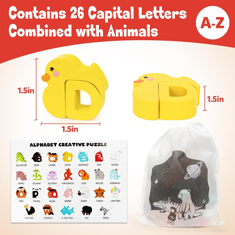🎁26 darabos fa betű- és állatpárosító játék🎨