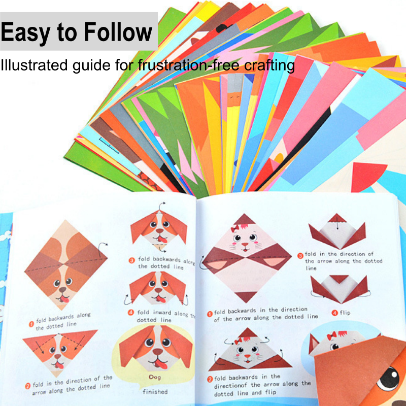 👶🧠 Gyermek oktatási DIY origami kézműves ✂️✨