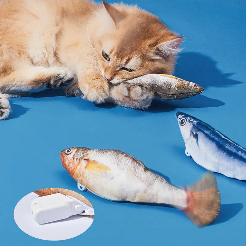 🐈Realistyczna skacząca ryba dla kotów