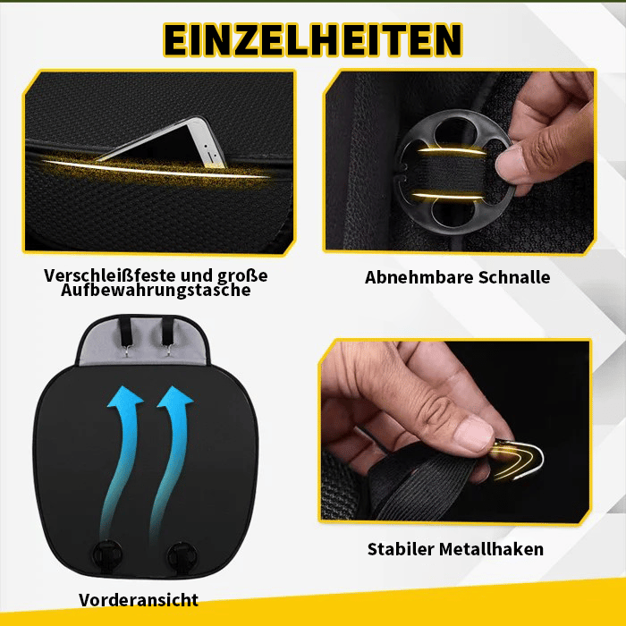🚗 Lélegző és csúszásgátló pamut autóülés huzatok | Egész évben kényelmes, univerzális méret