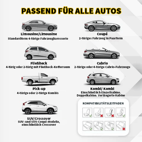 🚗 Lélegző és csúszásgátló pamut autóülés huzatok | Egész évben kényelmes, univerzális méret