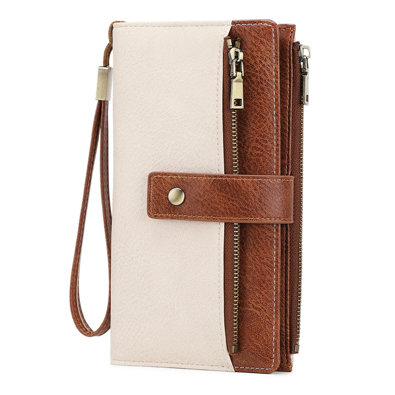 👛Retro stílusú, RFID-blokkolós, háromrészes női pénztárca
