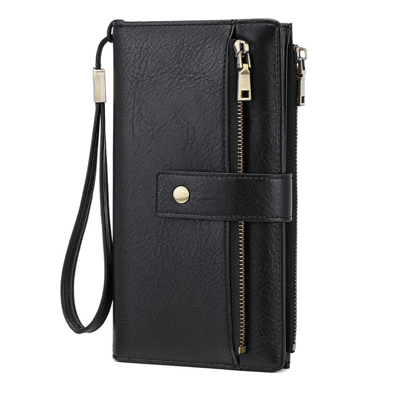 👛 Portmonetka damska w stylu retro - antykradzieżowy design