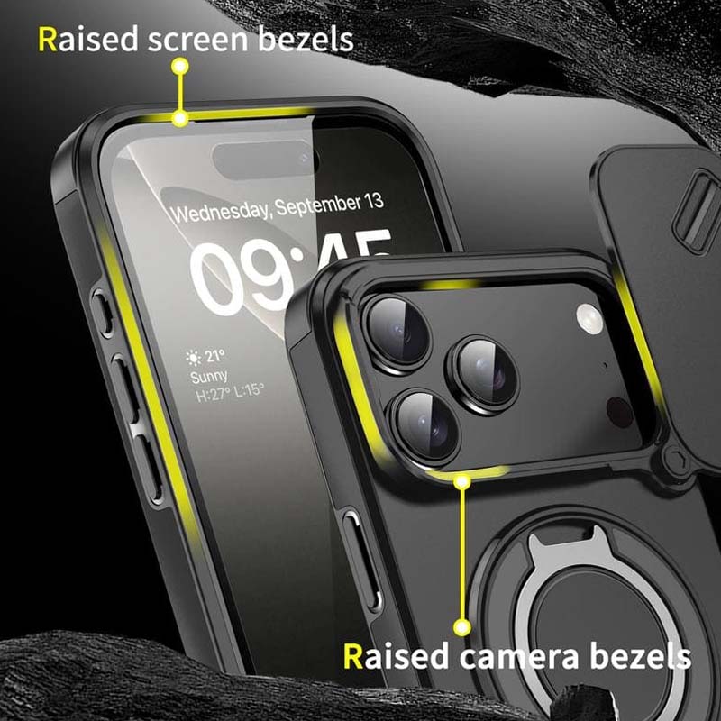 🔥Magnetyczne etui na telefon z podstawką w kształcie pierścienia do iPhone'a✨
