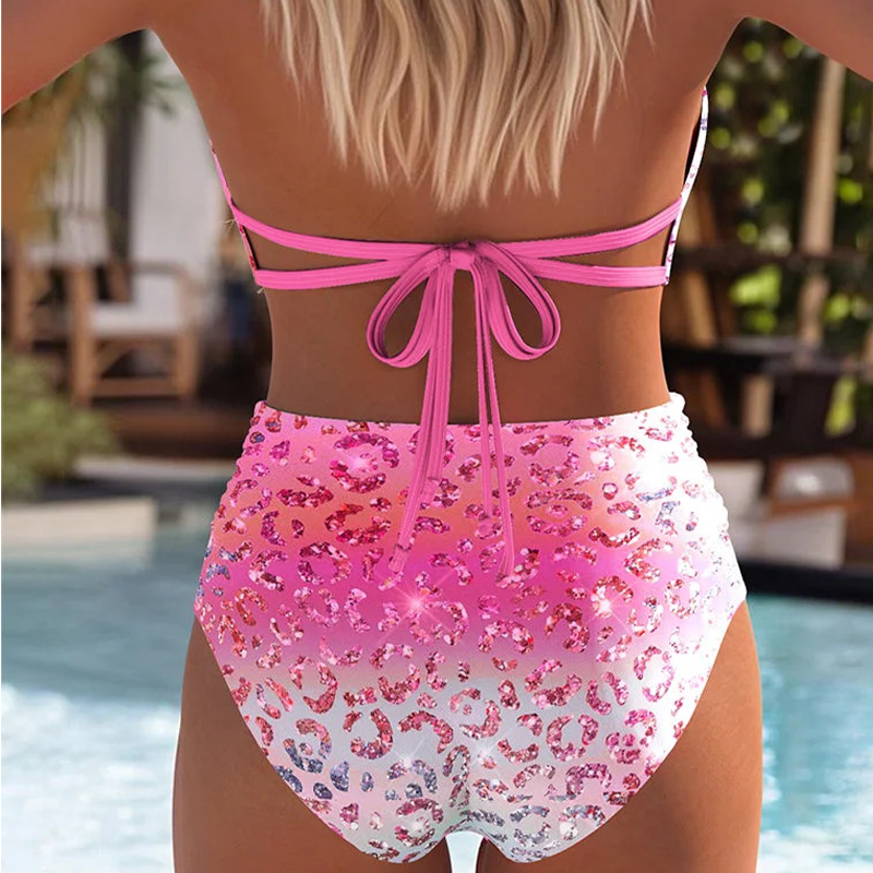 👙🌊 Pántnélküli szexi bikini mintával