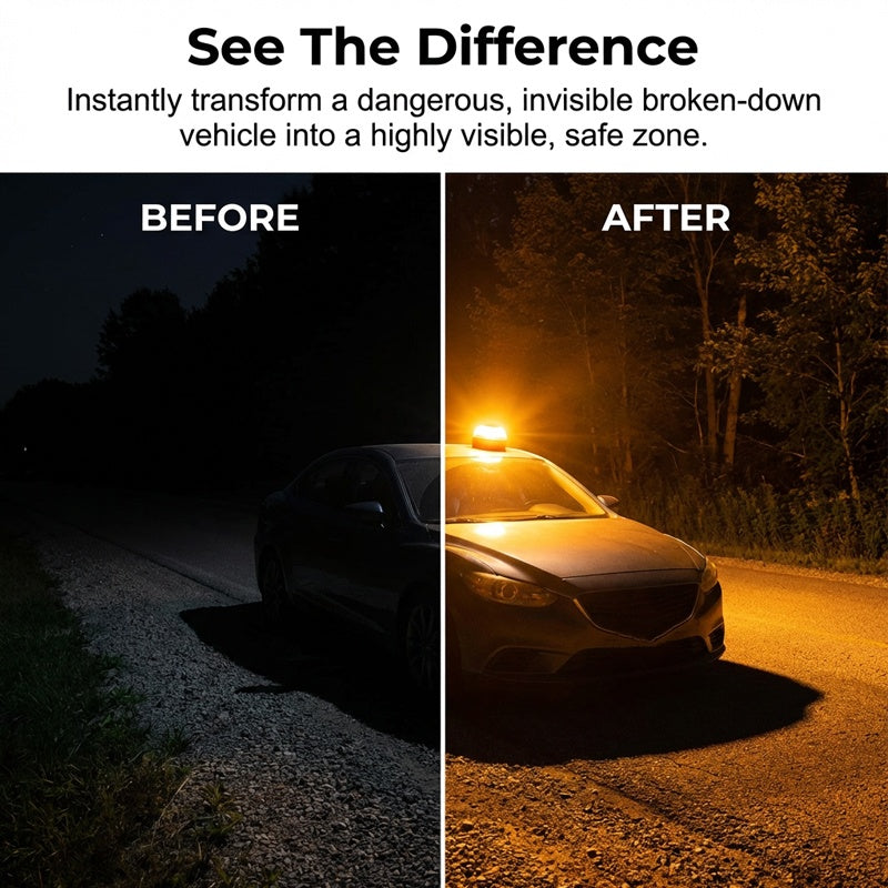 🔥🚗LED-es mágneses vészjelző lámpa🏆