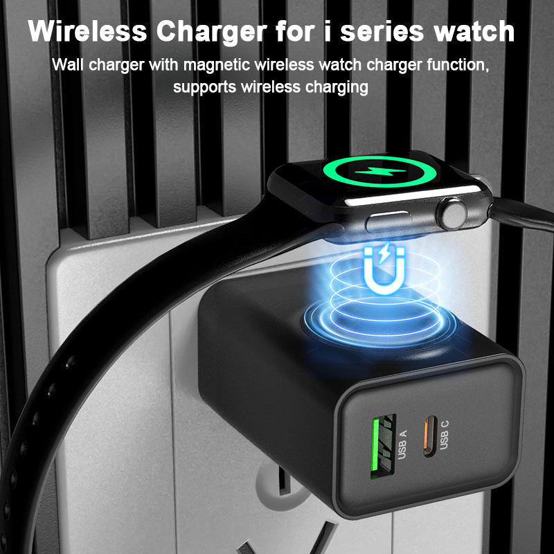 ⚡🔋 3 az 1-ben vezeték nélküli fali töltő Apple Watch-hoz – Telefon, óra és fülhallgató egyszerre ⏱️✨
