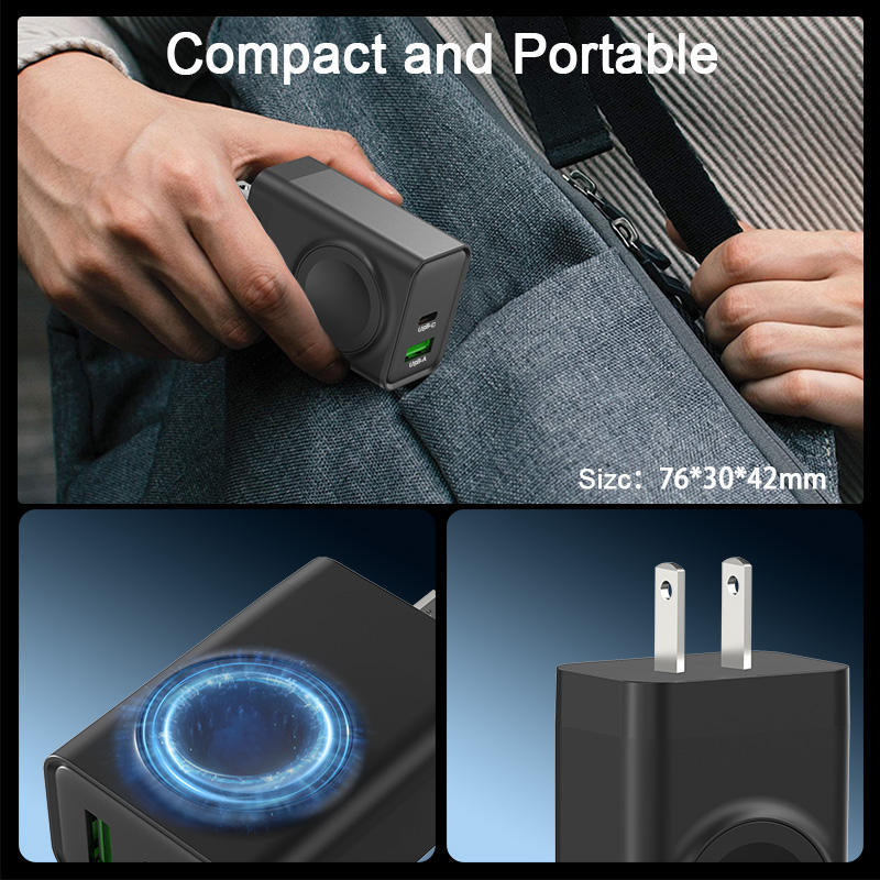 ⚡🔋 3 az 1-ben vezeték nélküli fali töltő Apple Watch-hoz – Telefon, óra és fülhallgató egyszerre ⏱️✨