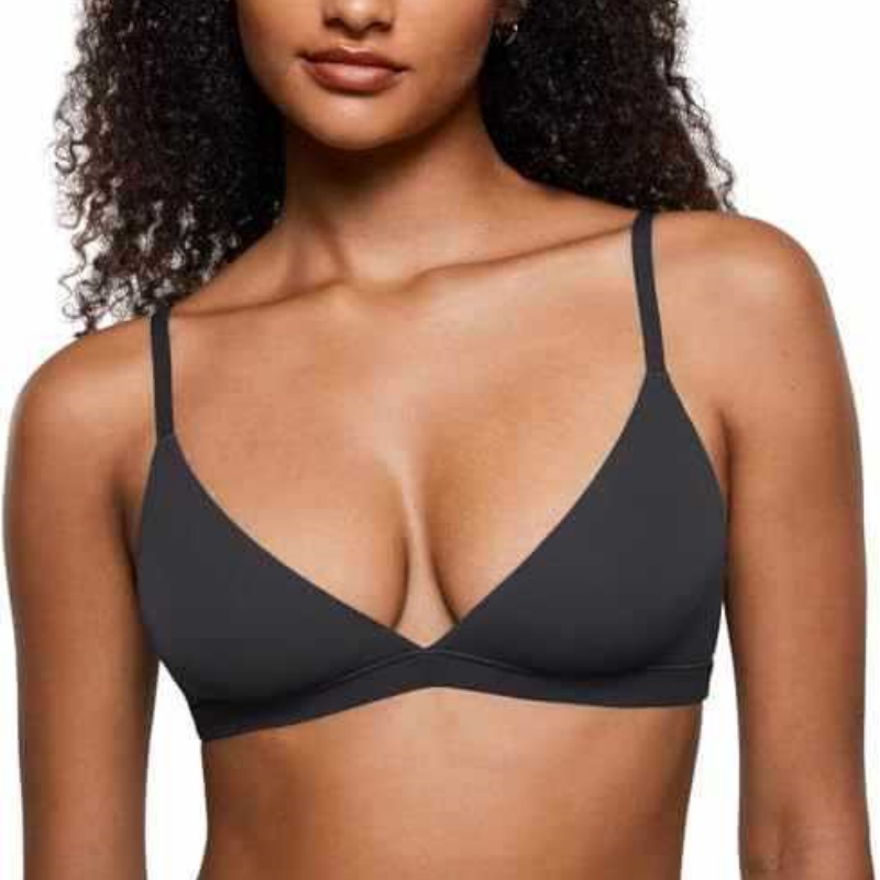 💞Női merevítő nélküli rugalmas anyagú támogató háromszög alakú bralette🌸