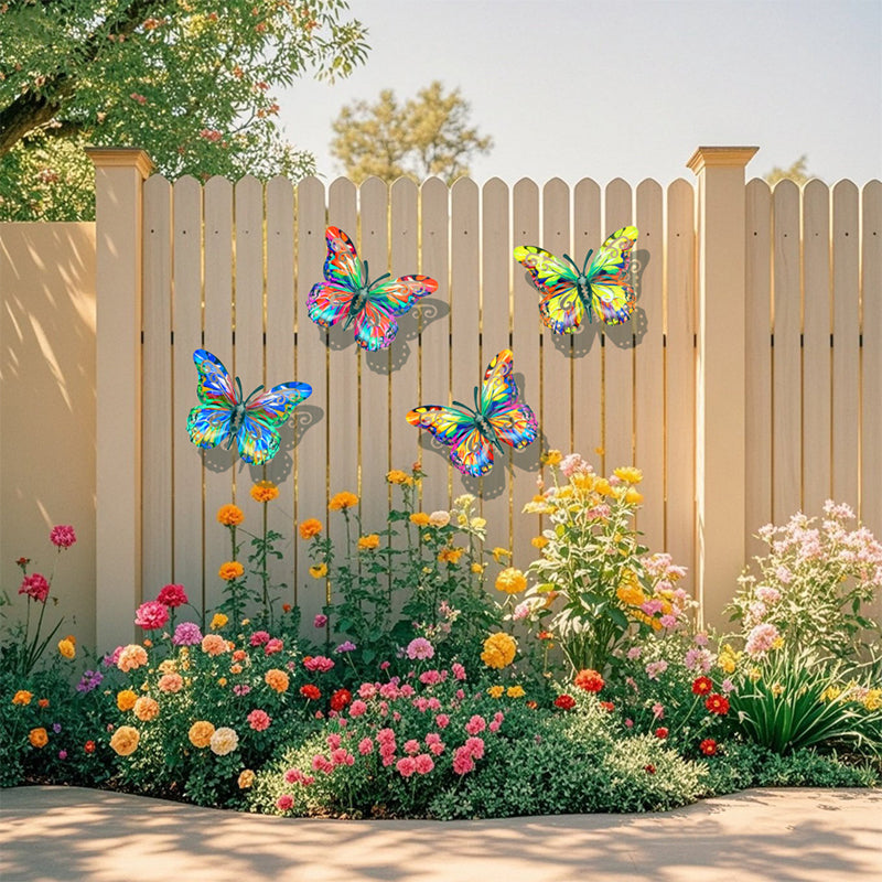 🦋 Fémből készült, pillangó alakú faldekoráció ✨——🌳 Kültéri dekoráció