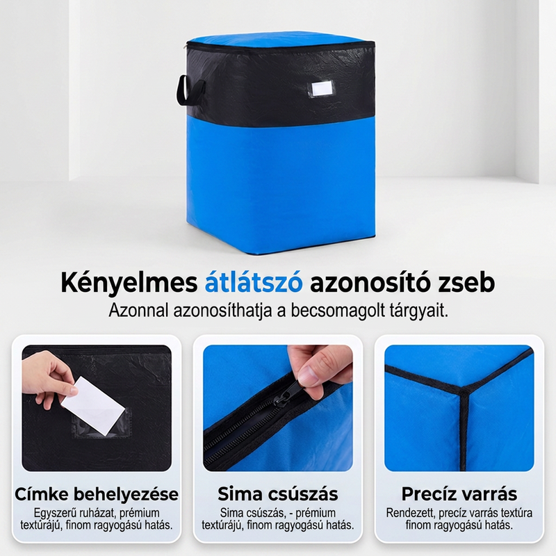 🚚📦 Összecsukható Tároló és Költöztető Táska – Extra Nagy Kapacitás, Lapra Hajtogatható Dizájn, Megerősített Fogantyúk otthoni Szervezéshez és Költözéshez 🏠👜