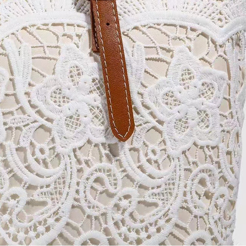 👜Elegáns csipkés, nagy űrtartalmú bevásárlószatyor🤍