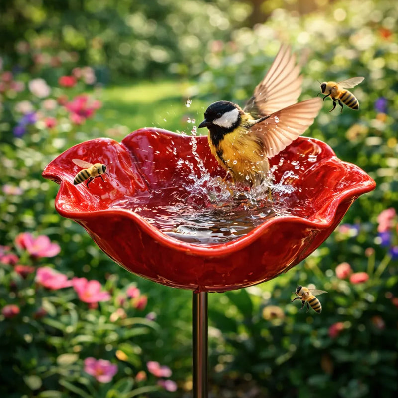 🌸Kézzel készített fém virágkert-támasz🐦