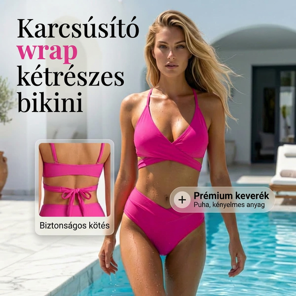 👙 Szexi, kétdarabos női bikini szett, csipkés díszítéssel | Állítható pántok, divatos megjelenés – utánvéttel ☀️✨