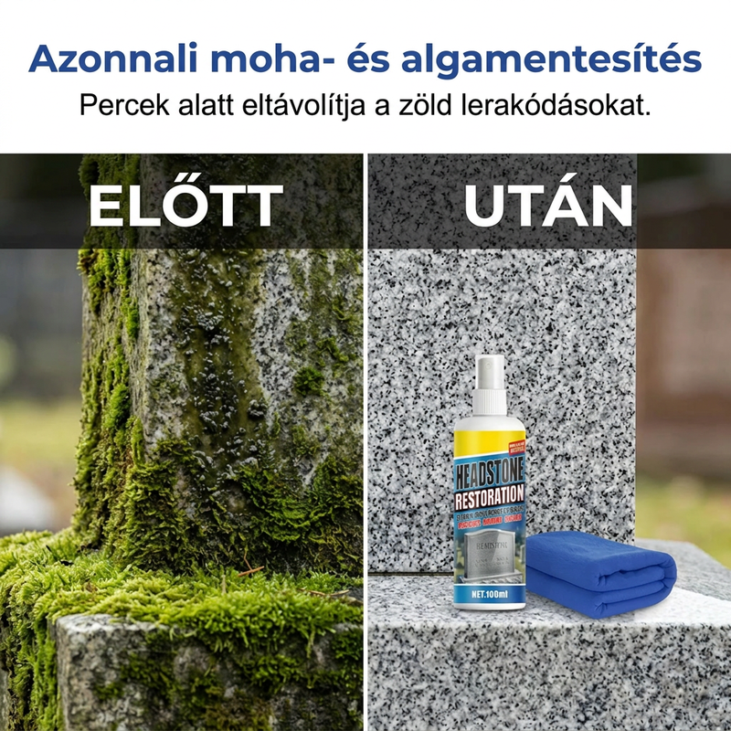 🏛️ Sírtisztító spray – gyors hatású | Gránithoz, márványhoz, kék kőhöz, természetes kőhöz🌿