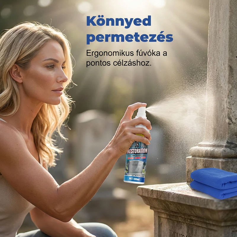 🏛️ Sírtisztító spray – gyors hatású | Gránithoz, márványhoz, kék kőhöz, természetes kőhöz🌿