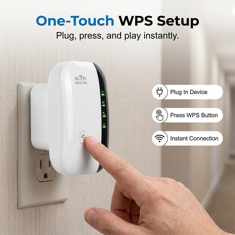 300 Mbps-es Wi-Fi-ismétlő és jel erősítő