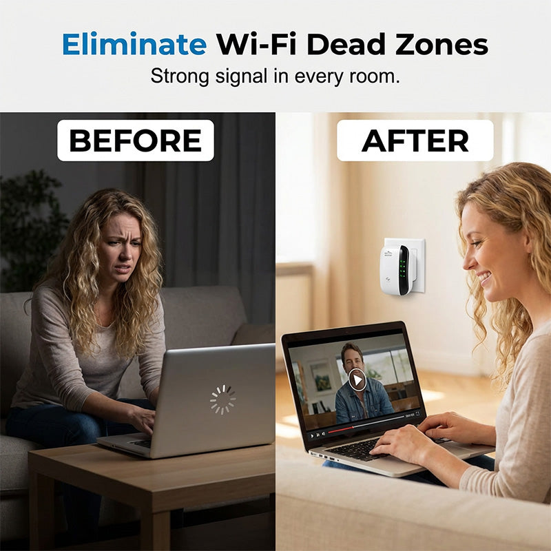 300 Mbps-es Wi-Fi-ismétlő és jel erősítő