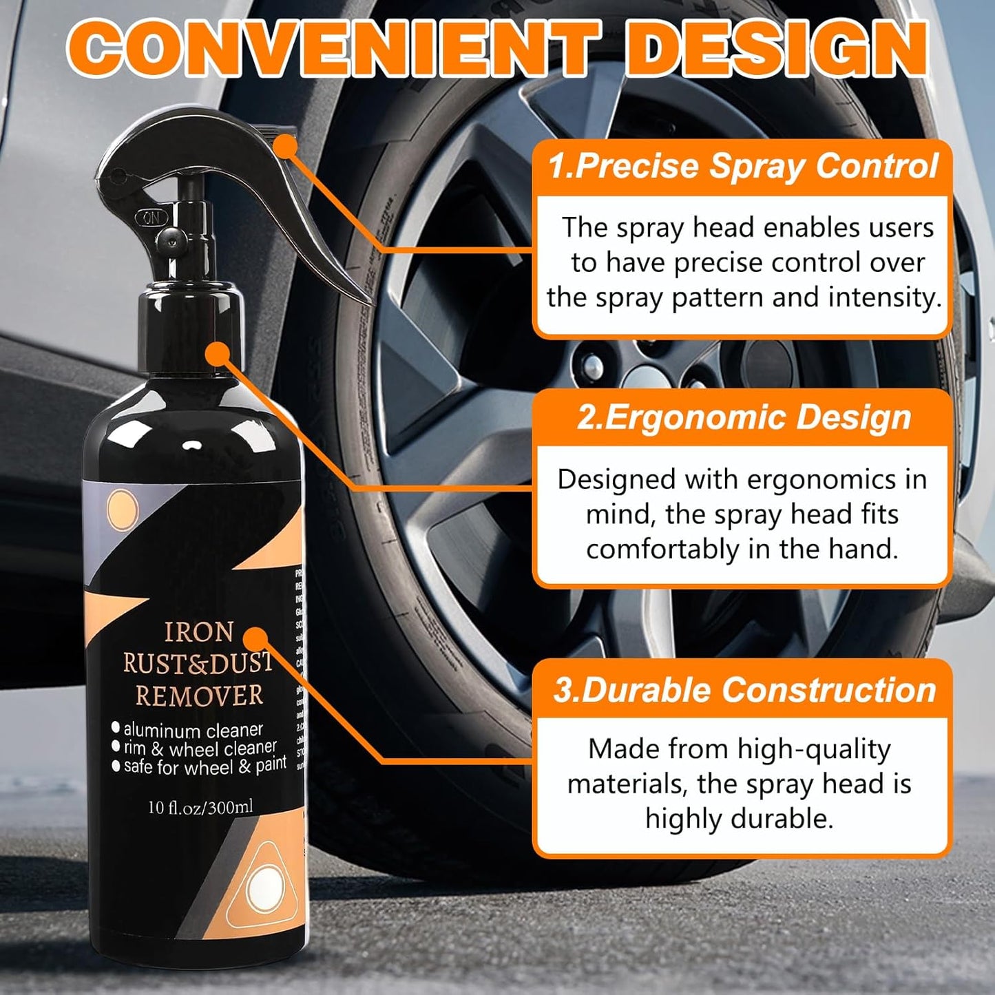 🌱 Távolítsa el a rozsdát és szennyeződést – Univerzális kerék- és felnitisztító spray, rozsdaeltávolító – Utánvétes 🚗✨