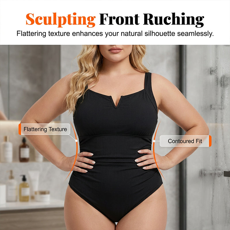 👙Egyrészes, plus size fürdőruha derékformáló hatással