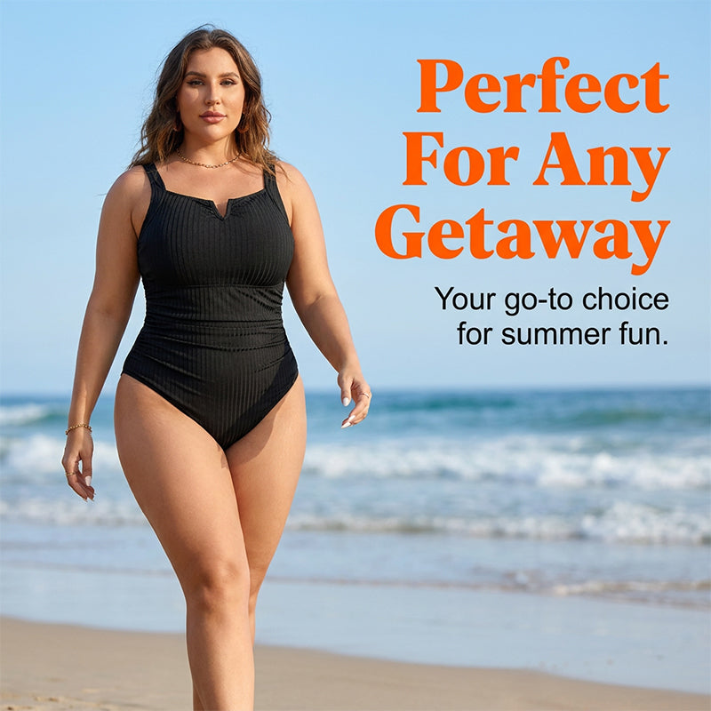 👙Egyrészes, plus size fürdőruha derékformáló hatással