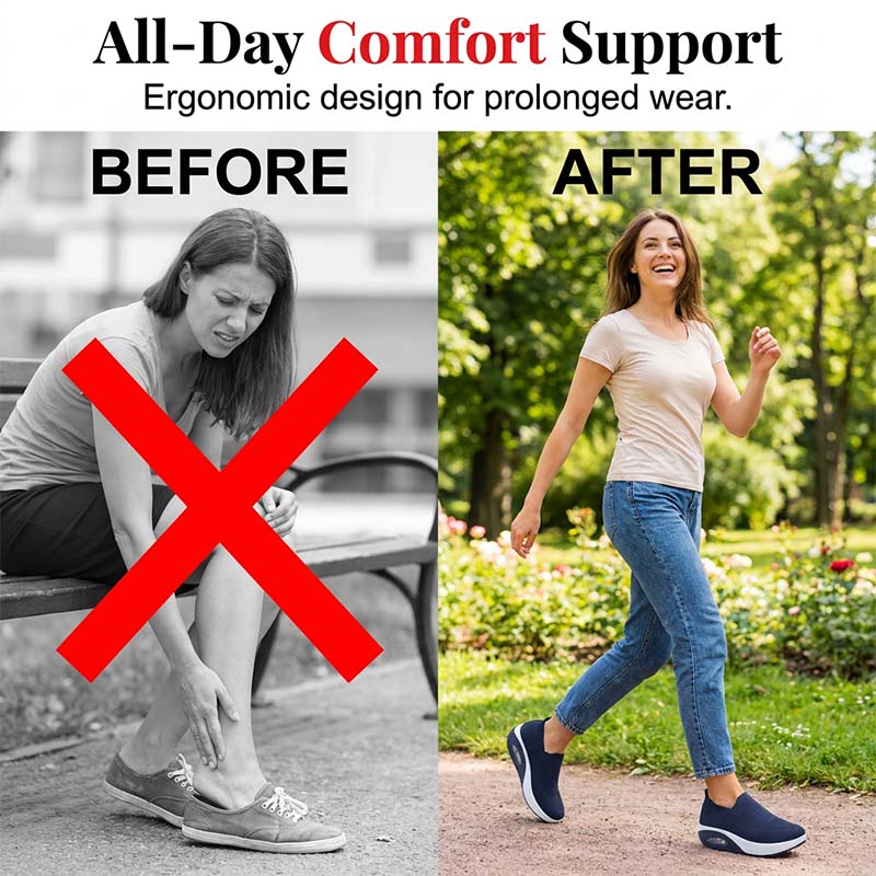 🌬️🌿 Női légpárnás slip-on sétálócipő – Légies kényelem és könnyű viselet ☁️👟