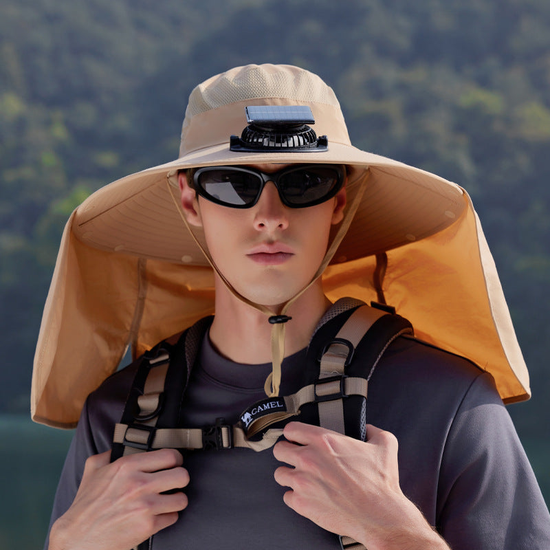 🎣 Beépített ventilátorral ellátott szabadtéri horgász sapka – lélegző hálós anyag, állítható szellőzés – utánvéttel 💪