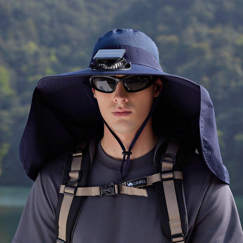 🎣 Beépített ventilátorral ellátott szabadtéri horgász sapka – lélegző hálós anyag, állítható szellőzés – utánvéttel 💪