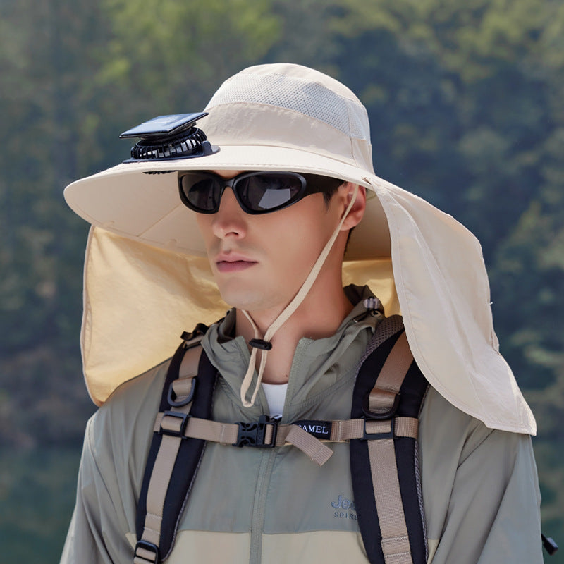 🎣 Beépített ventilátorral ellátott szabadtéri horgász sapka – lélegző hálós anyag, állítható szellőzés – utánvéttel 💪