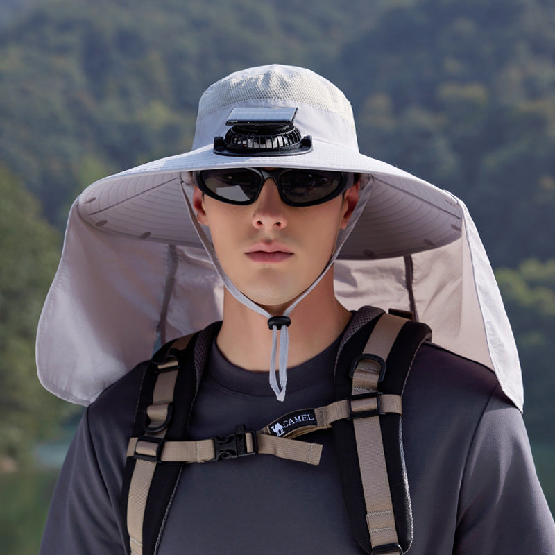 🎣 Beépített ventilátorral ellátott szabadtéri horgász sapka – lélegző hálós anyag, állítható szellőzés – utánvéttel 💪