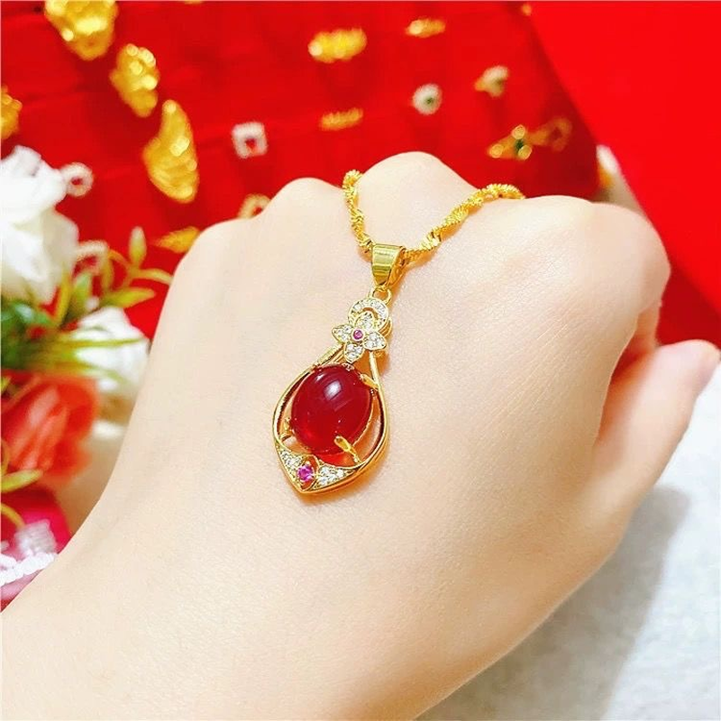 ✨ Elegáns négylevelű lóhere alakú csepp nyaklánc | 14K aranyozott, szerencseszimbólum – Utánvét 💎💖
