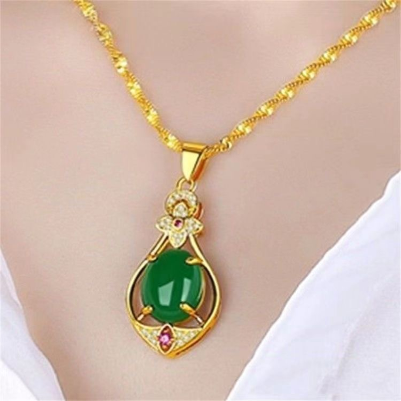 ✨ Elegáns négylevelű lóhere alakú csepp nyaklánc | 14K aranyozott, szerencseszimbólum – Utánvét 💎💖