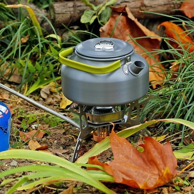 🌬️Kemping gázfőző – Szélálló láng, gyors forralás és kompakt dizájn a szabadban 🏕️🔥
