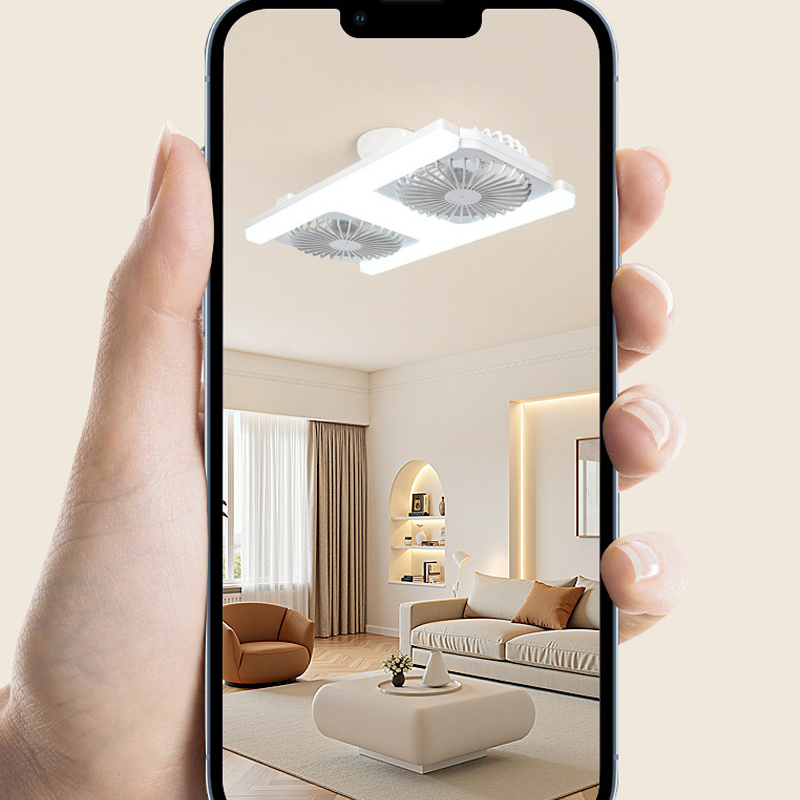 Modern 2 az 1-ben LED-es mennyezeti ventilátor-lámpa – távirányítóval ❄️💡🌀🏠