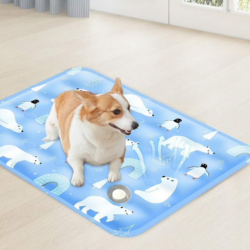 ❄️🐶 Karcálló hűsítő alátét kutyáknak és macskáknak – Tartós, kényeztető lehűlés és a nyári hőség elengedhetetlen titka 😻🎁