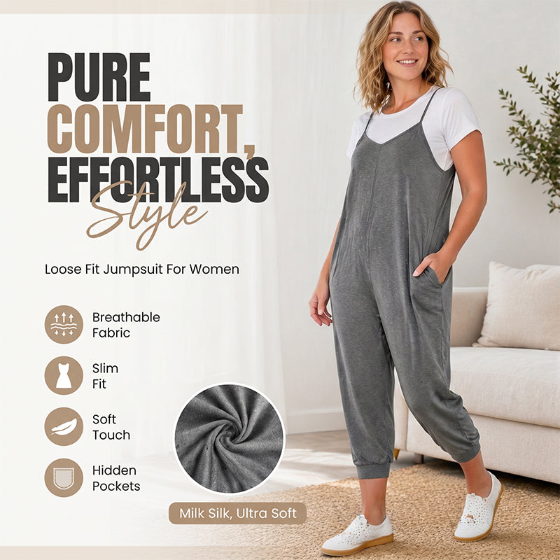 Női spagettipántos overall jumpsuit