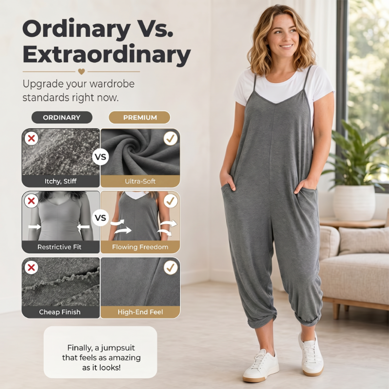 Női spagettipántos overall jumpsuit
