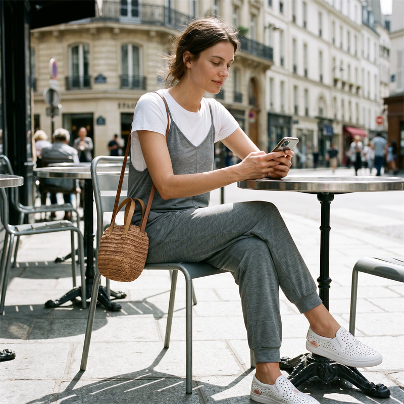 Női spagettipántos overall jumpsuit