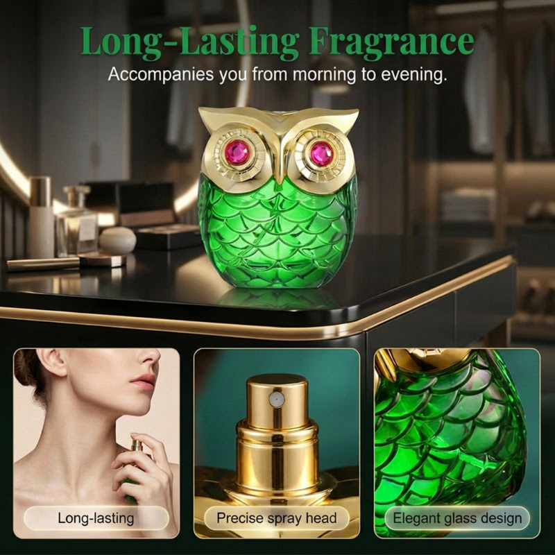 🦉Titokzatos illat és elegáns bagoly alakú üveg – Hosszú hatástartamú💎✨