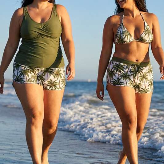 👙Női háromrészes tankini fürdőruha szett rövidnadrággal | Raktáron