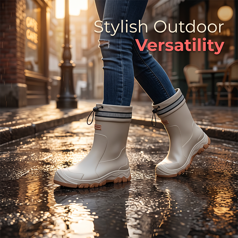 Vízálló, félvádrávégig érő esőcsizma férfiaknak és nőknek🌧️👢