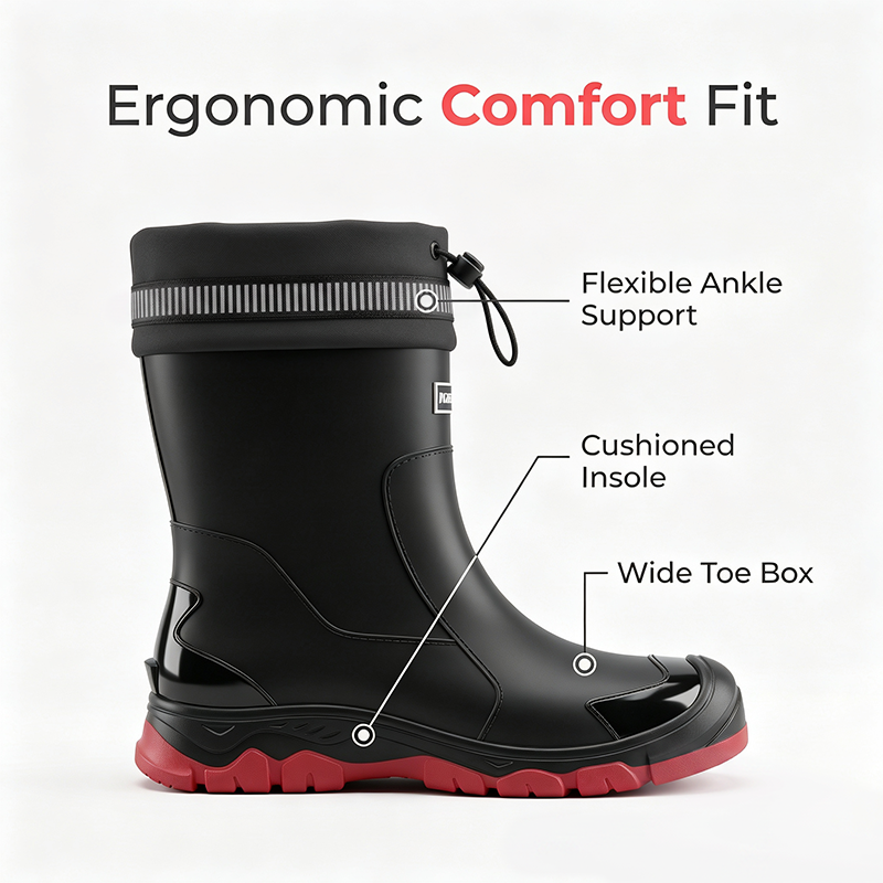 Vízálló, félvádrávégig érő esőcsizma férfiaknak és nőknek🌧️👢