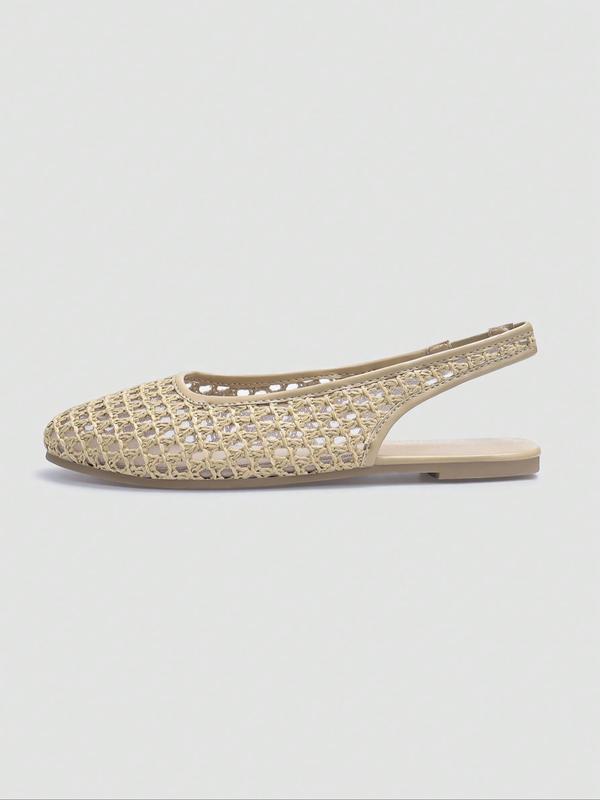 👡🌸 Női fonott nyitott sarkú szandál – Elegáns fonott textúra, amely azonnal francia sikket és laza eleganciát kölcsönöz ✨