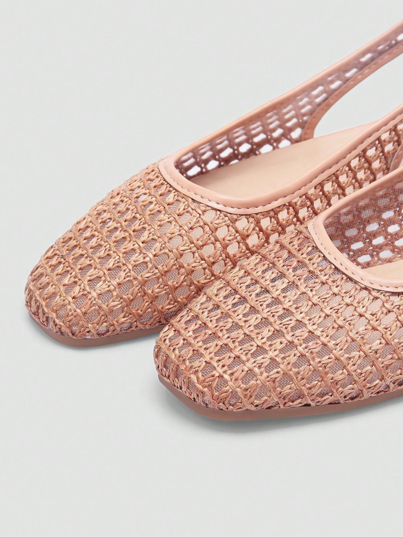 👡🌸 Női fonott nyitott sarkú szandál – Elegáns fonott textúra, amely azonnal francia sikket és laza eleganciát kölcsönöz ✨