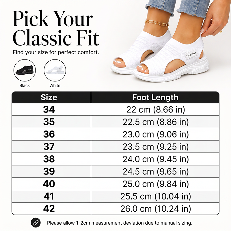 👡Női szandálok 4,5 cm-es platformmal és kötött anyaggal - 2 színben, 35-42-es méretben